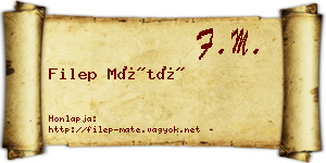 Filep Máté névjegykártya